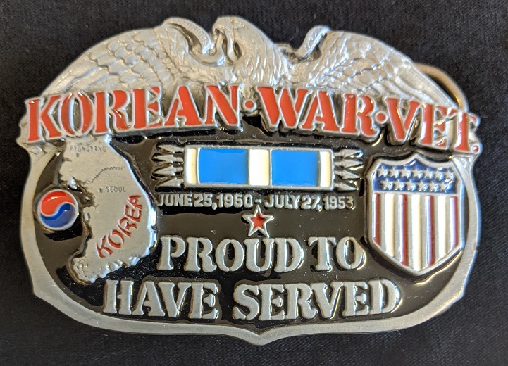 Die Cast Korean War Buckle | Crossed Sabers – Chapter Gift Shop