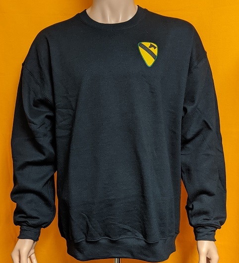 Sweatshirt 1st Cavalry Division Black | Crossed Sabers – Chapter