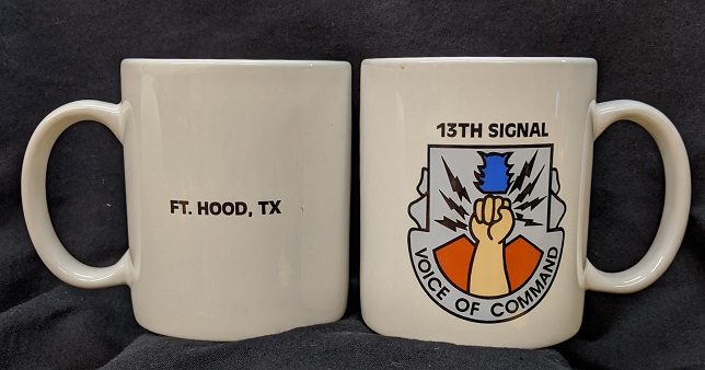 13th Signal Mug *** Please call the gift shop at 254-532-2075 for this ...